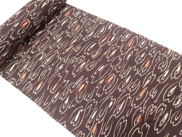 アンティーク　抽象花弁散らし模様　着尺反物